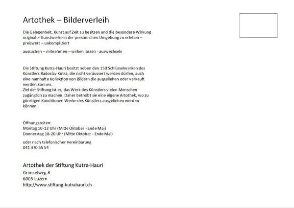 Artothek - Bilderverleih