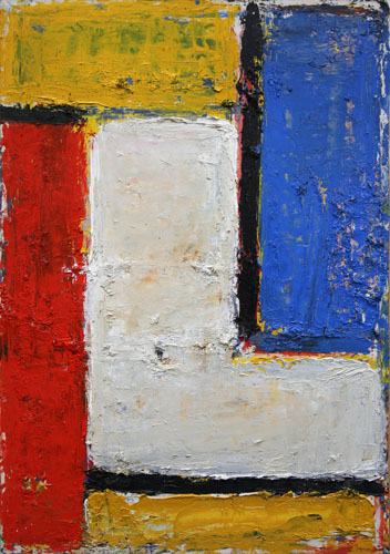 R. Kutra - Improvisation IV Öl auf Karton 1996 36x51