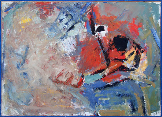 R. Kutra - Schritt ins Nichts XXII Öl 2002 50x70