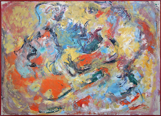R. Kutra - Schritt ins Nichts XXX Öl 2002 50x70